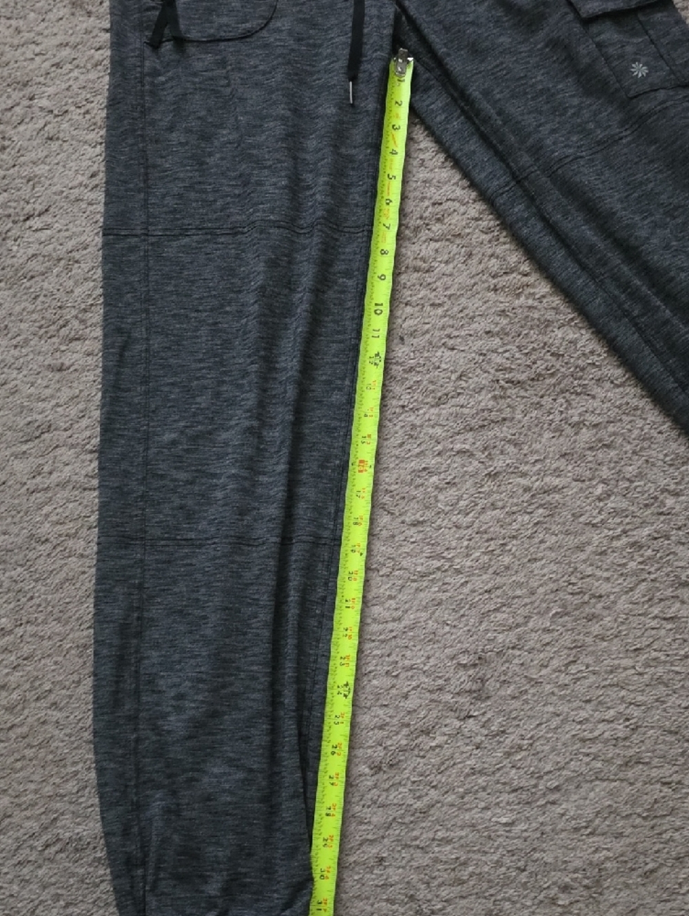 Athleta Dark Charcoal Heather Cargo Joggers - Picture 4 of 5